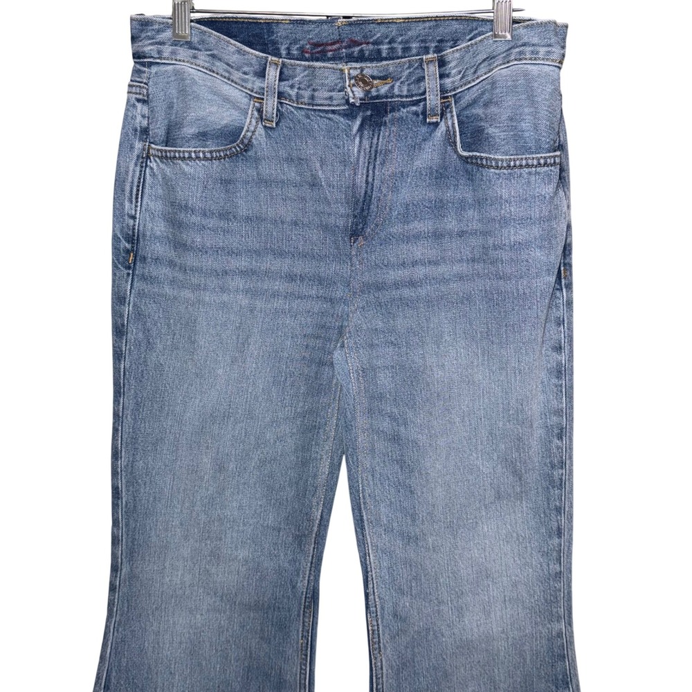Re/Done Low Rise Bell Bottom Flare Jeans Lake Blue Size 10/30 - Picture 3 of 10